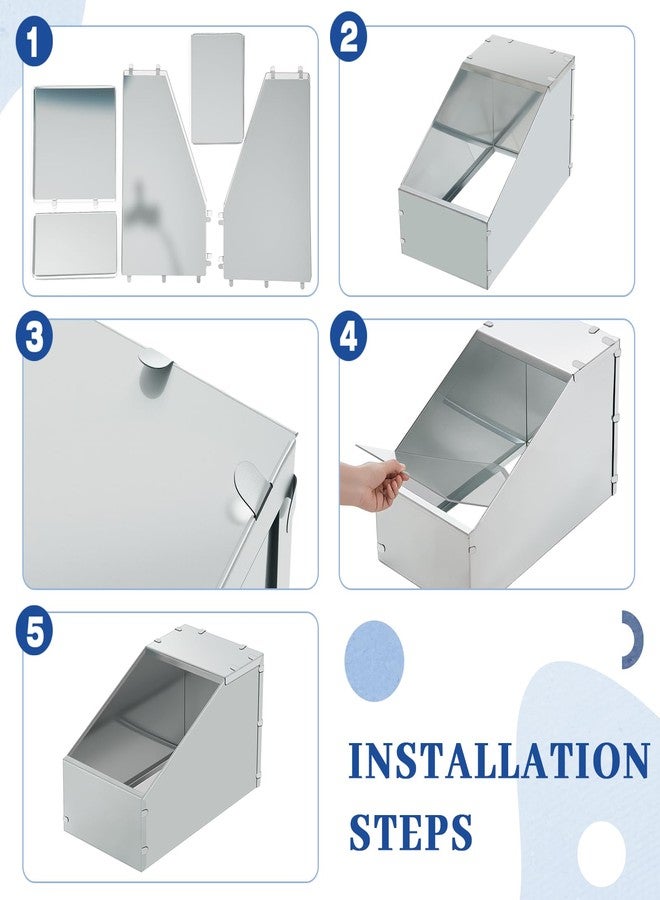 Maxcheck 1 Pcs Galvanized Metal Rabbit Nesting Box Bunny Small Animal Nest with Removable Acrylic Floor Durable Easy to Clean for Indoor Outdoor Use Rabbit Supplies (18.5 * 10.6 * 10 Inch) - Image 4